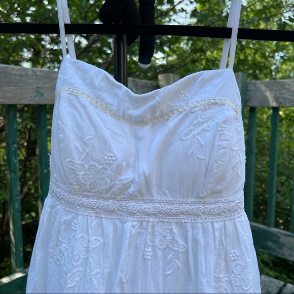 NWT White Cotton Summer Mini Dress - Picture 3 of 8